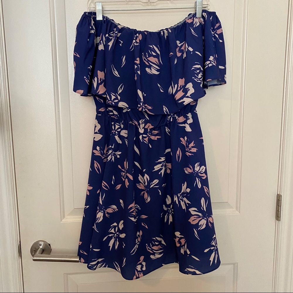Strapless floral dress